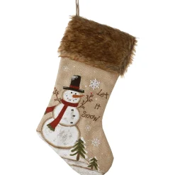 Best National Tree Company 21" Alpine Collection Black Hat Snowman Stocking