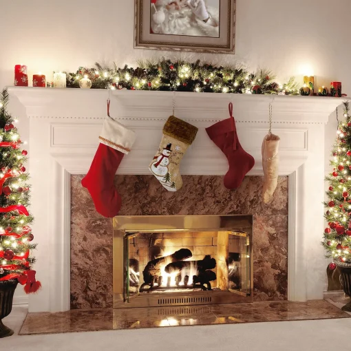 Best National Tree Company 21" Alpine Collection Black Hat Snowman Stocking