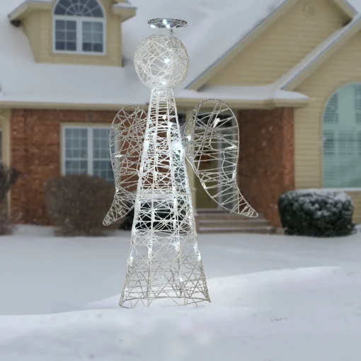 Discount National Tree Company 36" Angel Cone Tree With Led Lights