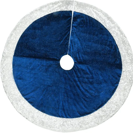 Cheap National Tree Company 52" Arctic Lights Collection Navy And Silver Tree Skirt