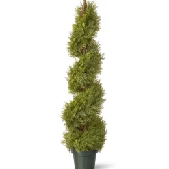 48" Artificial Juniper Slim Spiral Tree In Growers Pot^National Tree Company Sale