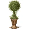 Hot National Tree Company 36" Artificial Mini Tea Leaf 1 Ball Topiary In Urn