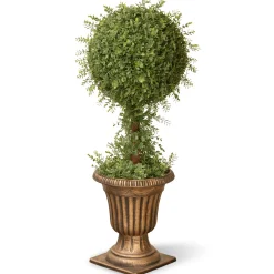 36" Artificial Mini Tea Leaf 1 Ball Topiary In Urn^National Tree Company Cheap