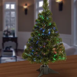 Flash Sale National Tree Company 24" Battery Operated Fiber Optic Ice Tree