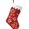 Cheap National Tree Company 20" Be Merry Collection Gingerbread Stocking