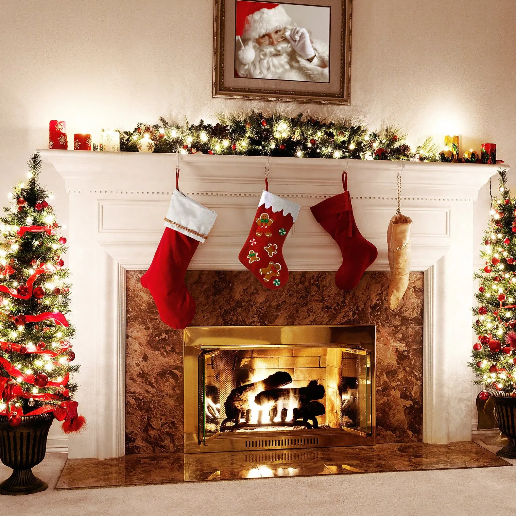 Cheap National Tree Company 20" Be Merry Collection Gingerbread Stocking