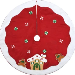 Fashion National Tree Company 48" Be Merry Collection Gingerbread House Tree Skirt