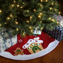 Fashion National Tree Company 48" Be Merry Collection Gingerbread House Tree Skirt