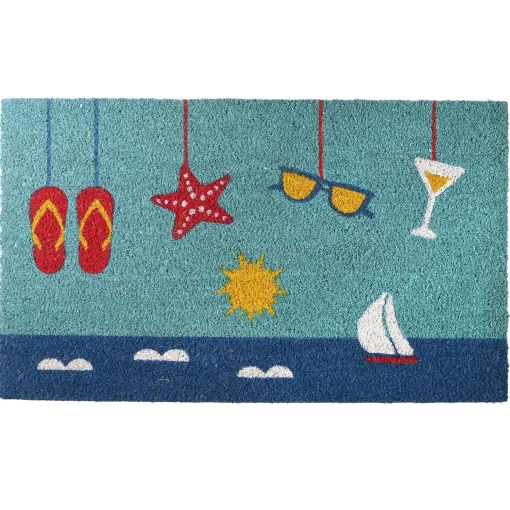 30" Beach Days Coir Doormat^National Tree Company Online