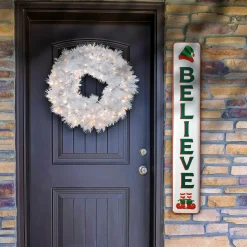 Best Sale National Tree Company 47" Believe Vertical Holiday Wall Sign