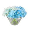 8" Blue Hydrangea Bouquet In Glass Vase^National Tree Company Sale