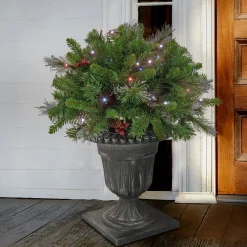 Clearance National Tree Company 24" Crestwood® Spruce Porch Bush With Twinkly Led Lights