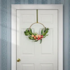 Online National Tree Company 16" Eucalyptus And Buttercups Hoop Wreath
