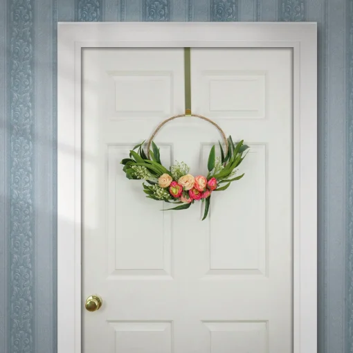 Online National Tree Company 16" Eucalyptus And Buttercups Hoop Wreath