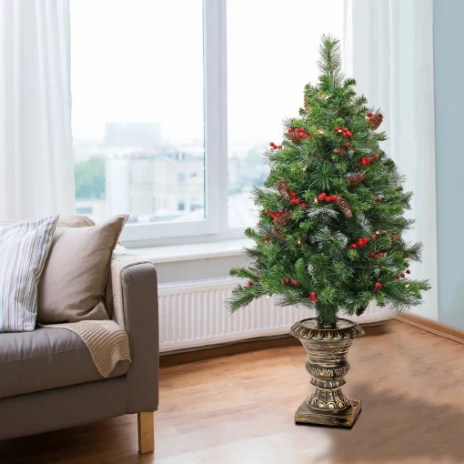 Sale National Tree Company 48" Fiber Optic Crestwood Spruce Tree