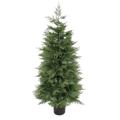 Clearance National Tree Company 5 Ft Artificial Cypress Tree In Nursery Pot