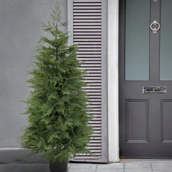 Clearance National Tree Company 5 Ft Artificial Cypress Tree In Nursery Pot