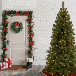 Best Sale National Tree Company 7 Ft. Canadian Grande Fir Tree With Clear Lights