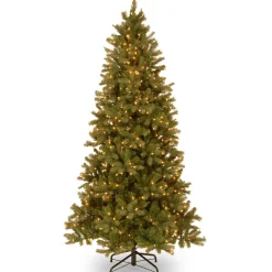 Clearance National Tree Company 7.5 Ft. Downswept Douglas(R) Slim Fir Tree With Clear Lights