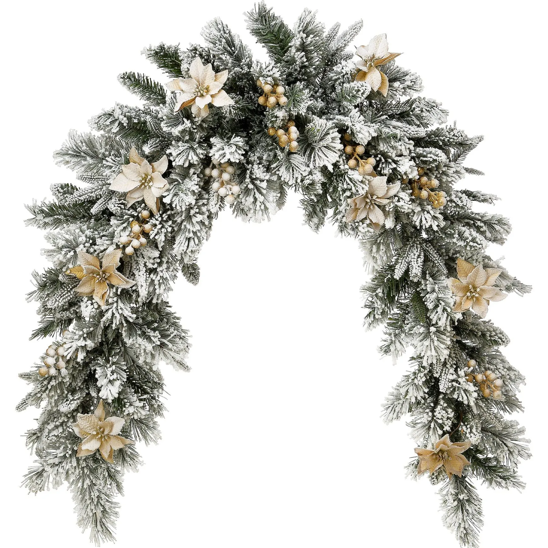 Online National Tree Company 6 Ft Frosted Colonial Fir Mantle Swag