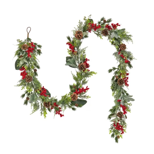 Best Sale National Tree Company 9 Ft. Hgtv Home Collection Berries And Greenery Garland