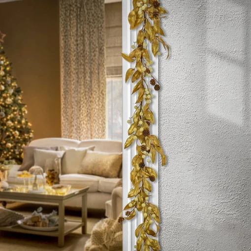 Cheap National Tree Company 9 Ft. Hgtv Home Collection Metallic Gold Laurel Garland