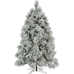 Best National Tree Company 6.5 Ft. Hgtv Home Collection Pre-Lit Flocked Bavarian Pine Tree