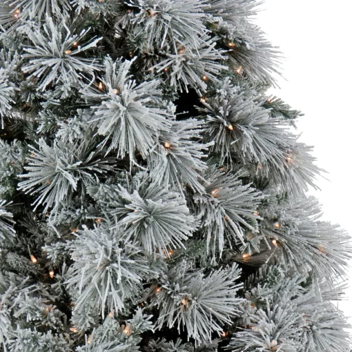 Best National Tree Company 6.5 Ft. Hgtv Home Collection Pre-Lit Flocked Bavarian Pine Tree