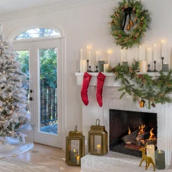 Best National Tree Company 6.5 Ft. Hgtv Home Collection Pre-Lit Flocked Bavarian Pine Tree