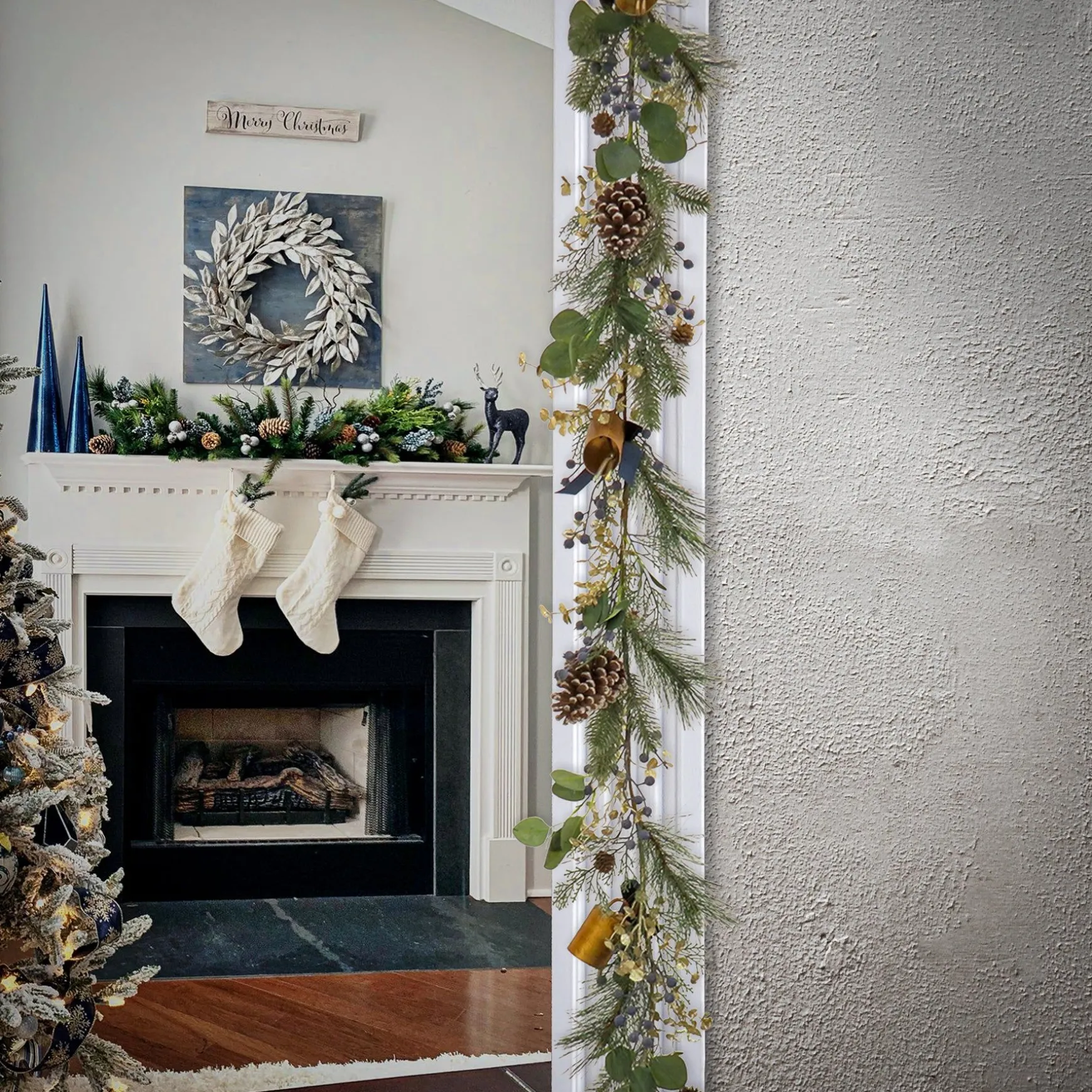 New National Tree Company 6 Ft. Hgtv Home Collection Swiss Chic Garland