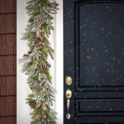 New National Tree Company 6 Ft. Hgtv Home Collection Pre-Lit Cozy Winter Garland