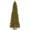Clearance National Tree Company 12 Ft. Jersey Fraser Fir Pencil Slim Tree With Clear Lights