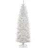 New National Tree Company 7 Ft. Kingswood White Fir Pencil Tree With Clear Lights