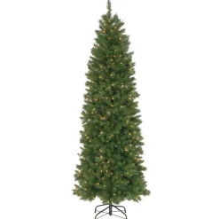Best Sale National Tree Company 7.5 Ft. Pennington Fir Pencil Tree With Clear Lights