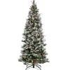 Best Sale National Tree Company 9 Ft. Powerconnect(Tm) Snowy Bedford Slim Pine Tree With Clear Lights
