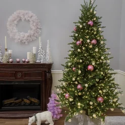 New National Tree Company 7.5 Ft Pre-Lit Aspen Pine Tree With Led Lights