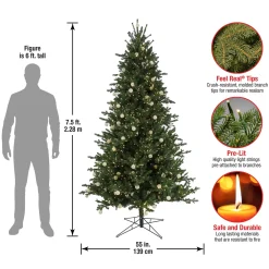 Cheap National Tree Company 7.5 Ft Pre-Lit Aspen Pine Tree With Led Lights