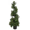 4 Ft. Pre-Lit Boxwood Spiral Topiary In Black Nursery Pot^National Tree Company Online