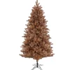 New National Tree Company 7.5 Ft. Pre-Lit Christmas Rose Gold Metallic Tree
