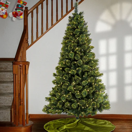Store National Tree Company 7 Ft Pre-Lit Maine Pine Tree With Led Lights