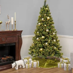 Store National Tree Company 7 Ft Pre-Lit Maine Pine Tree With Led Lights