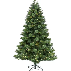 New National Tree Company 7 Ft Pre-Lit Montreal Pine Tree With Led Lights