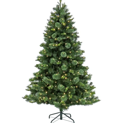 New National Tree Company 7 Ft Pre-Lit Montreal Pine Tree With Led Lights