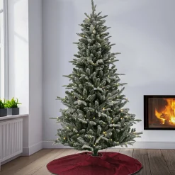 Best Sale National Tree Company 6 Ft. Pre-Lit Snowy Libby Fir Tree With Led Lights