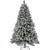 Best National Tree Company 7.5 Ft. Pre-Lit Snowy Silver Hill Pine Tree With Led Lights