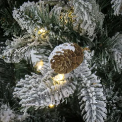 Fashion National Tree Company 7.5 Ft Pre-Lit Snowy Vintin Fir Tree With Led Lights