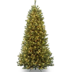 Cheap National Tree Company 7.5 Ft. Rocky Ridge Slim Pine Tree With Clear Lights