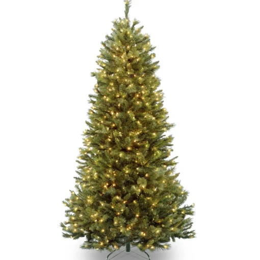 Cheap National Tree Company 7.5 Ft. Rocky Ridge Slim Pine Tree With Clear Lights