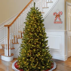 Cheap National Tree Company 7.5 Ft. Rocky Ridge Slim Pine Tree With Clear Lights