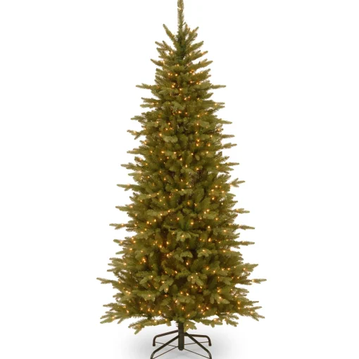 7.5 Ft Sierra Spruce Slim Tree With Clear Lights^National Tree Company Fashion